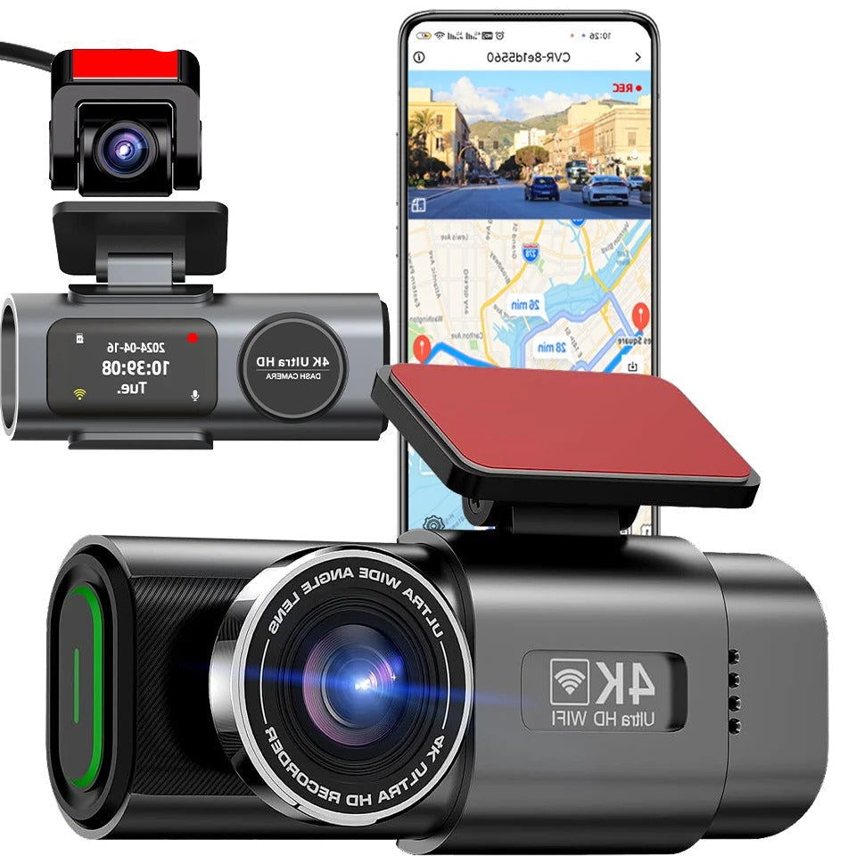 Dash Cam 4K UHD – Dual Lens Car Recorder