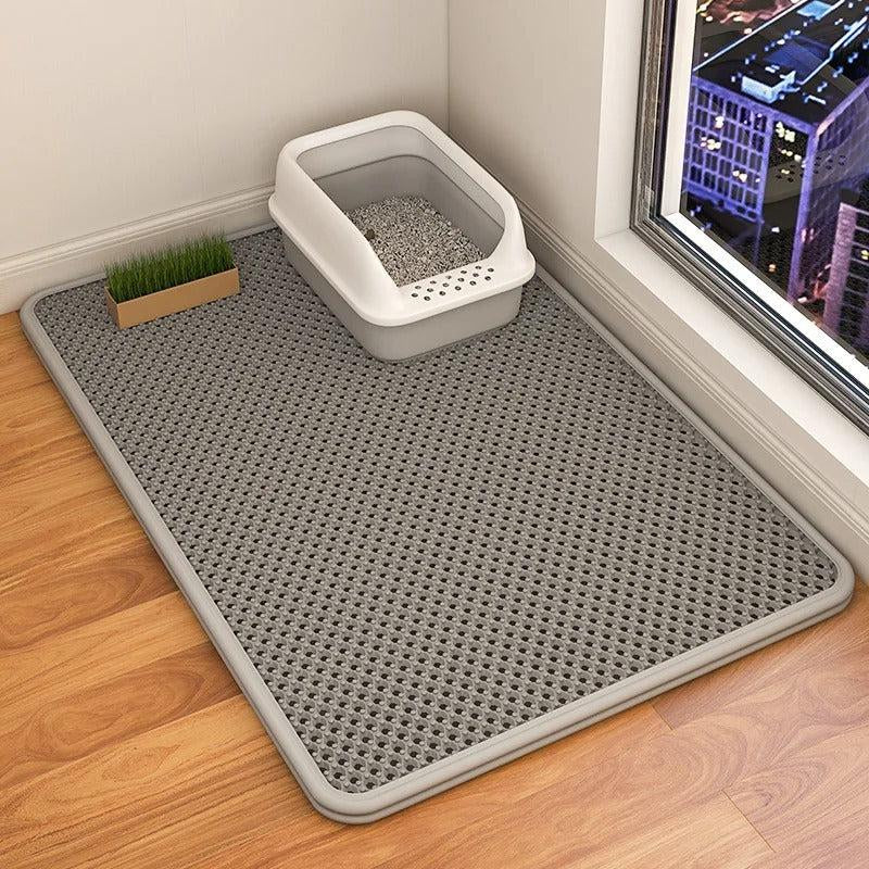Double-Layer Waterproof Cat Litter Mat with Urine Protection

