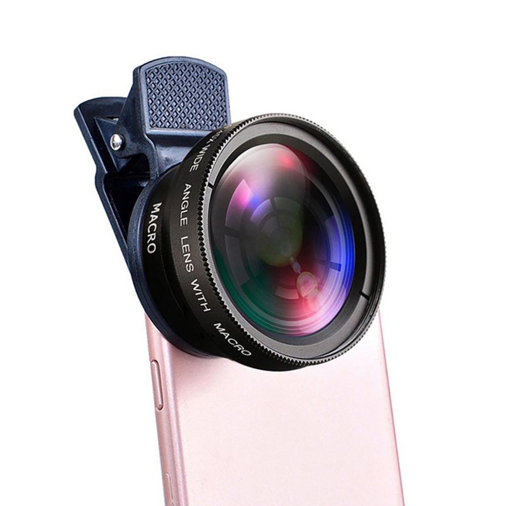 2-in-1 Phone Camera Lens Kit with Wide & Macro