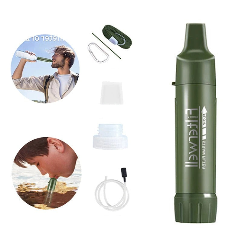 Filterwell Mini Portable Water Filter – Lightweight Outdoor Survival Purifier
