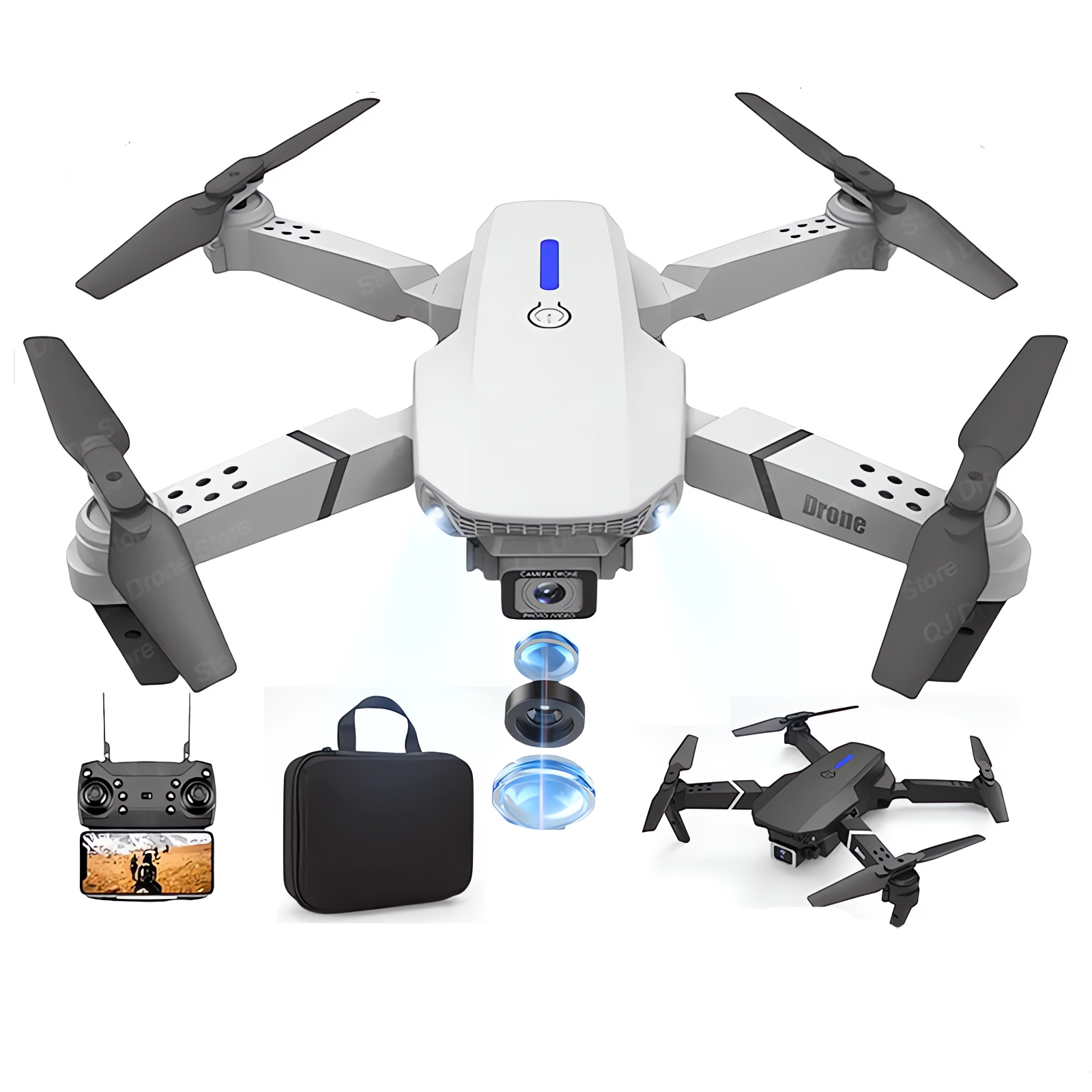 Foldable 4K Camera RC Drone with WiFi FPV & Altitude Hold