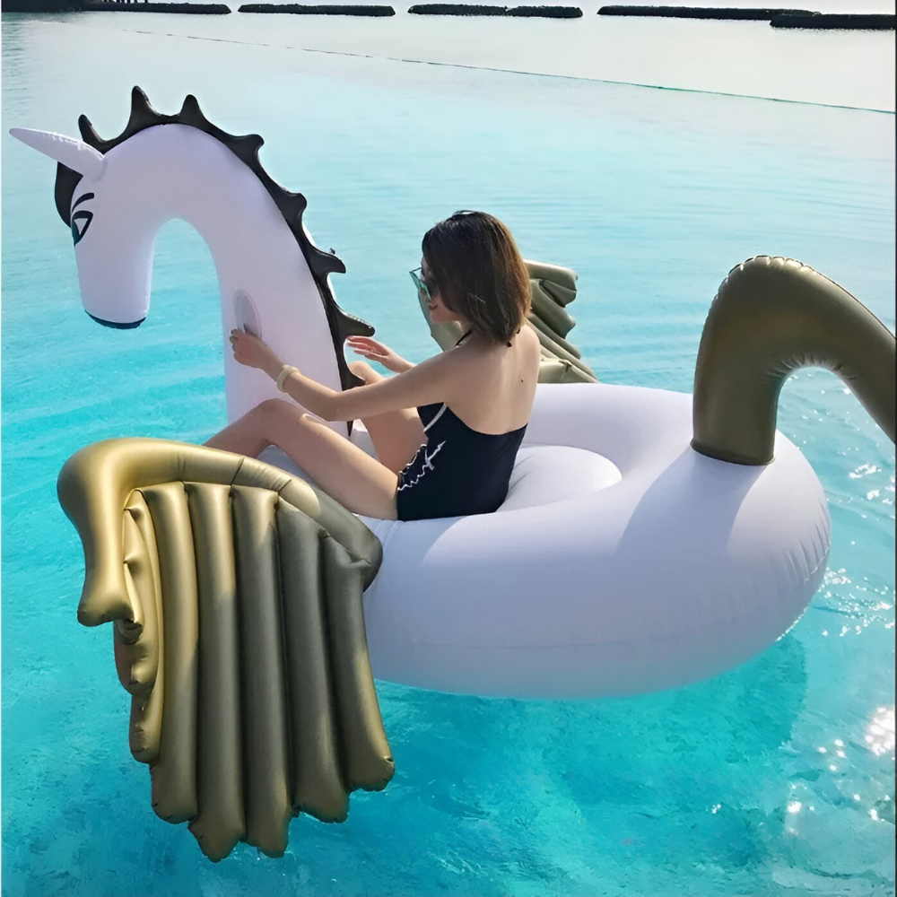 Giant Inflatable Unicorn Pool Float XXL Swim Island