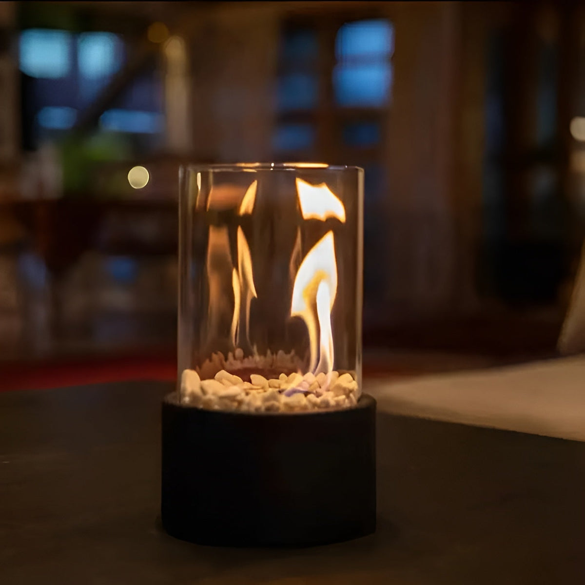 FlameVista Tabletop Ethanol Fireplace | Modern Indoor & Outdoor Mini Fire Pit