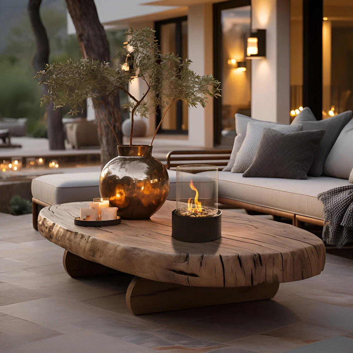 FlameVista Tabletop Ethanol Fireplace | Modern Indoor & Outdoor Mini Fire Pit
