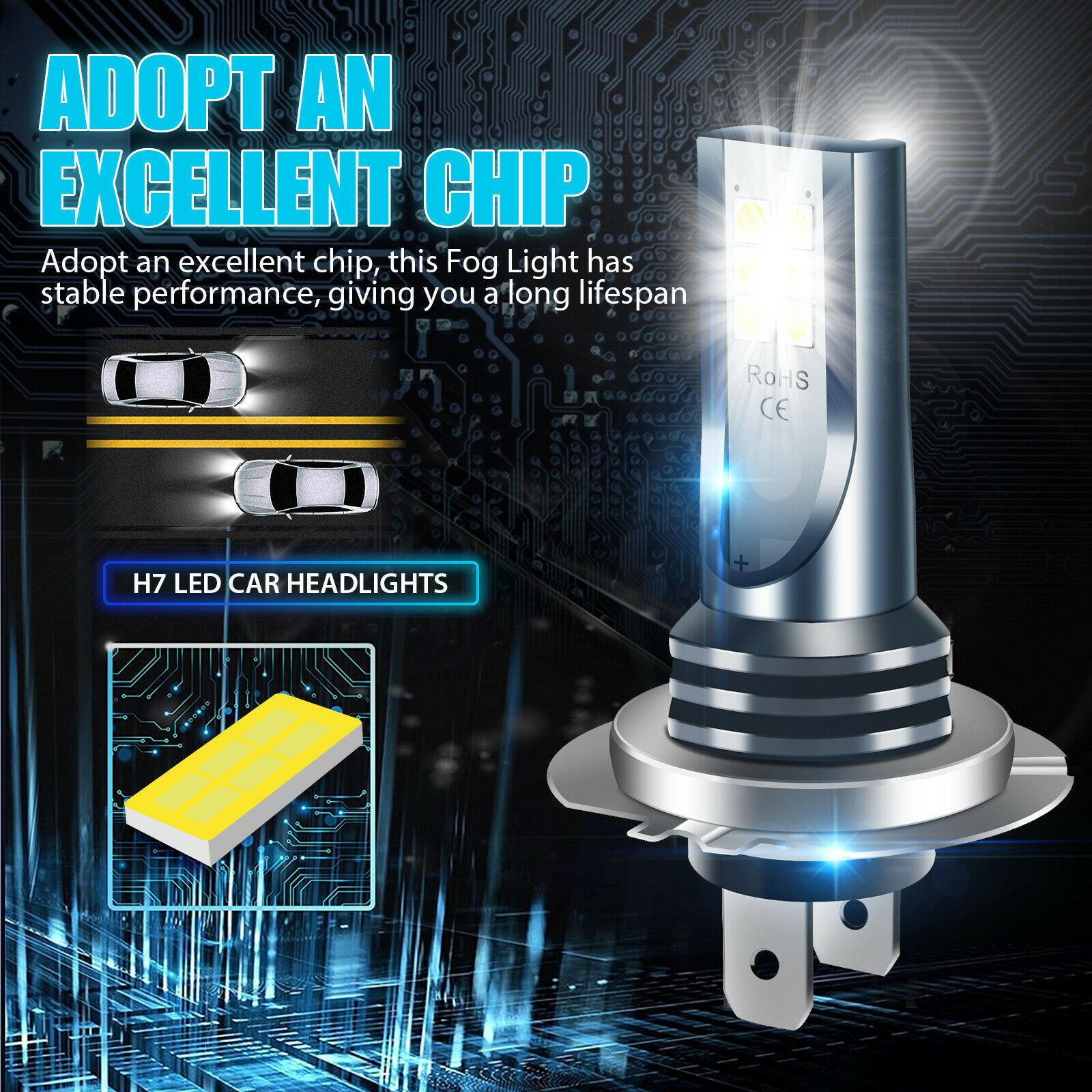 2-Pack 80W H7 H11 LED Headlight Bulbs 6500K