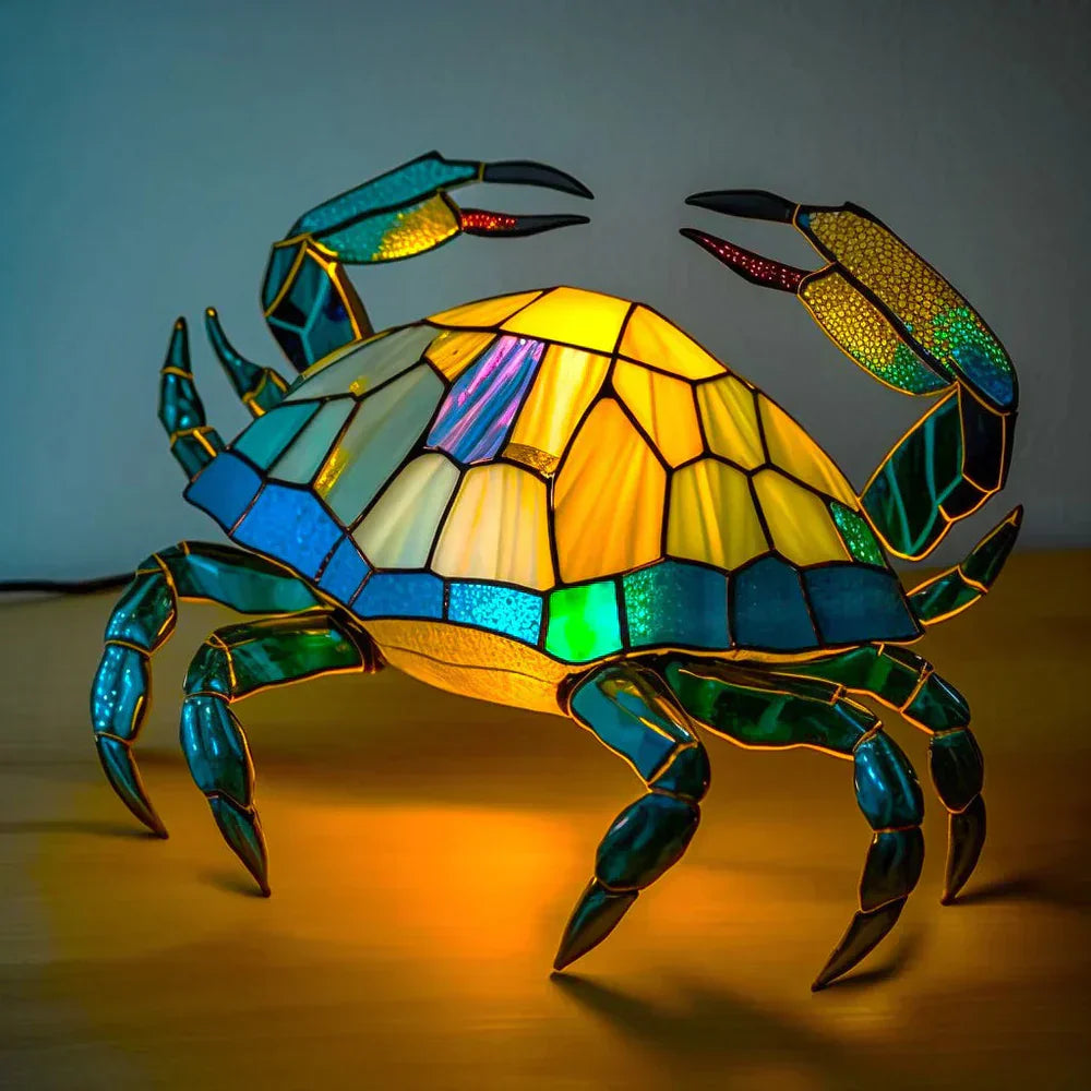 LumiFauna Stained Glass Animal Table Lamp