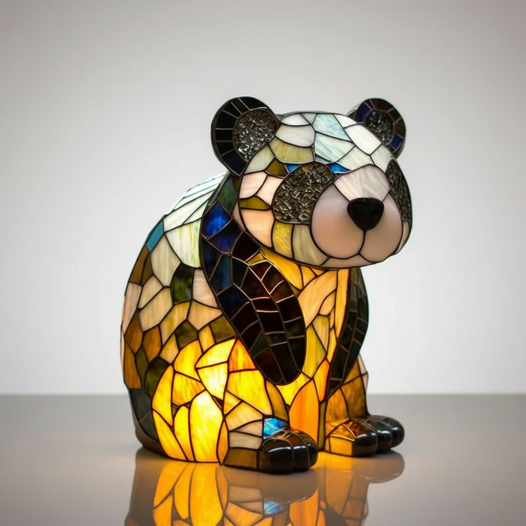 LumiFauna Stained Glass Animal Table Lamp
