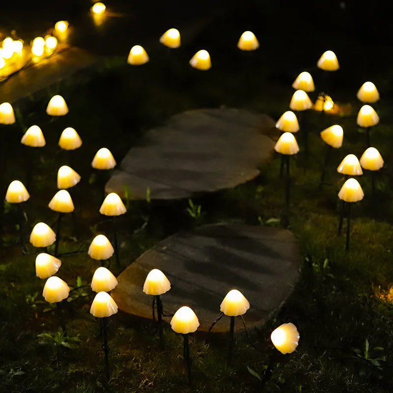 MushGlow Solar Mushroom String Lights | Waterproof LED Garden Decor Lights