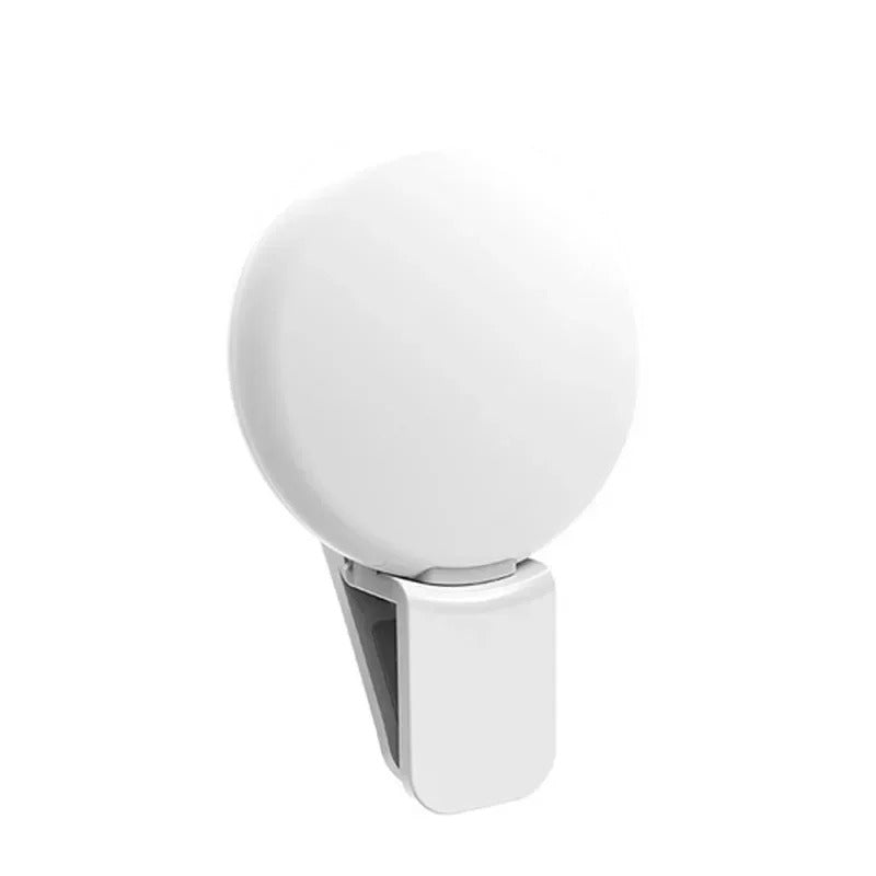 Mini LED Selfie Ring Light – Portable Clip-On Fill Light with 3-Stop Dimming for Mobile Phone Photography

