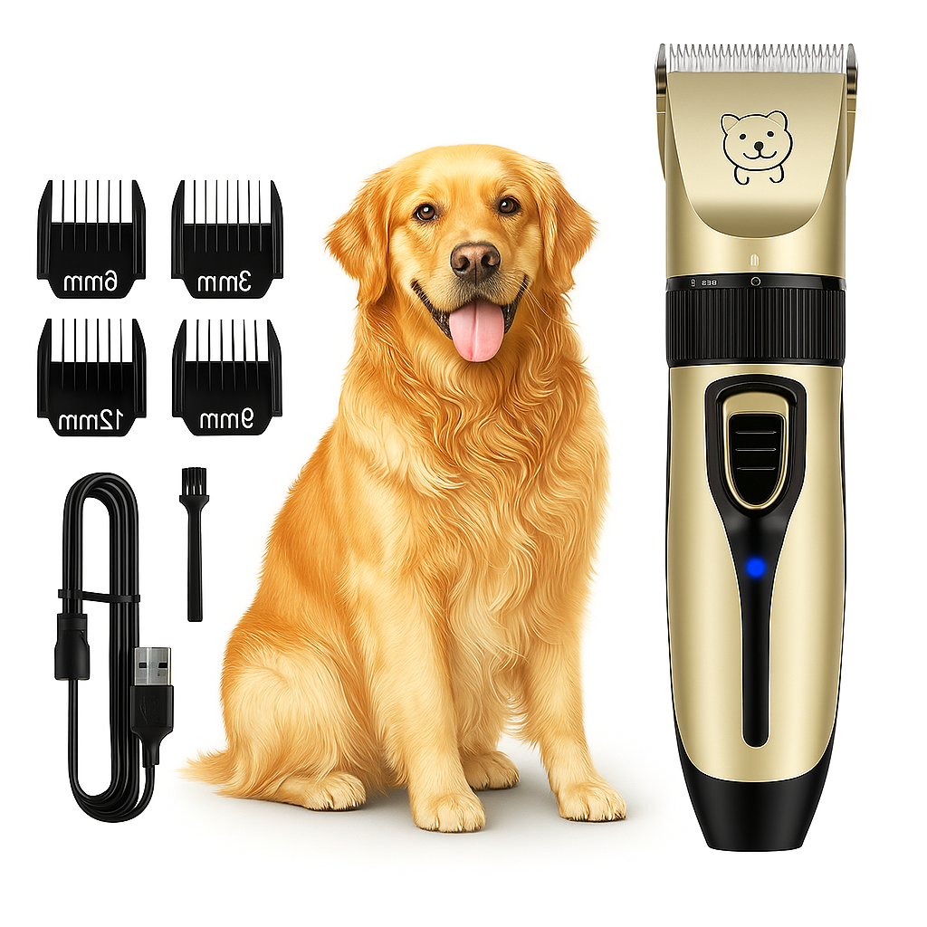 PetGroom Professional Dog Hair Clipper – Ultra-Quiet, Cordless & USB Rechargeable
