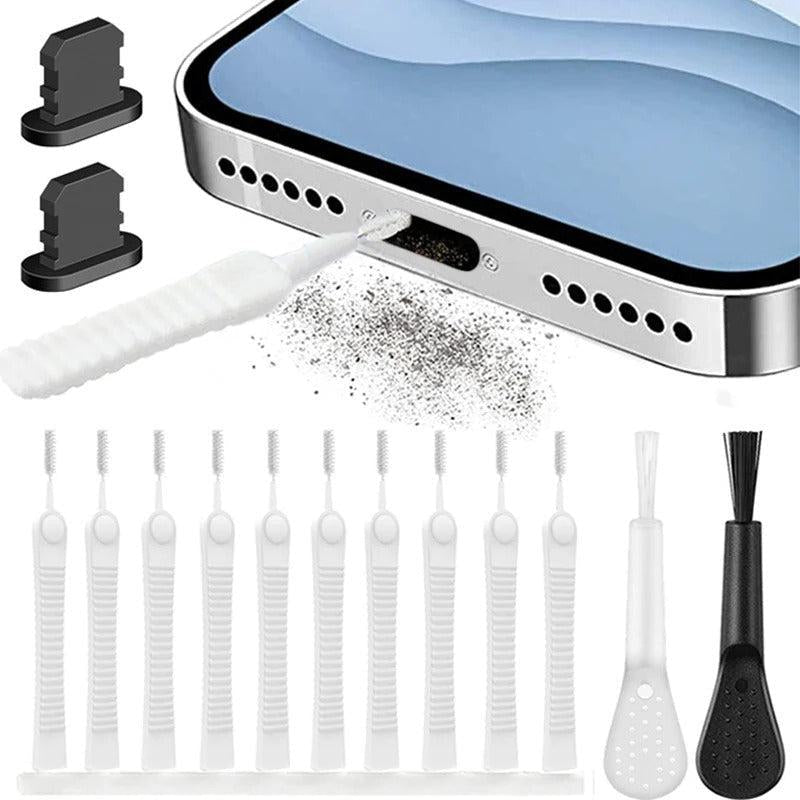 Phone Charging Port Dust Plug and Cleaning Kit

