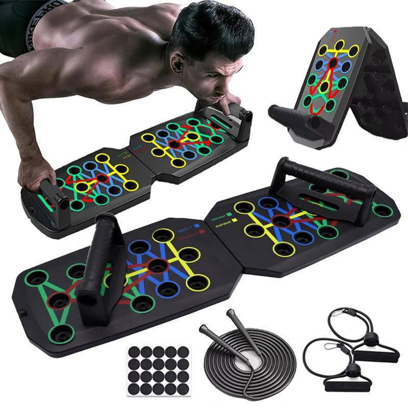 Portable Push-Up Board Set – Foldable Multifunctional Trainer
