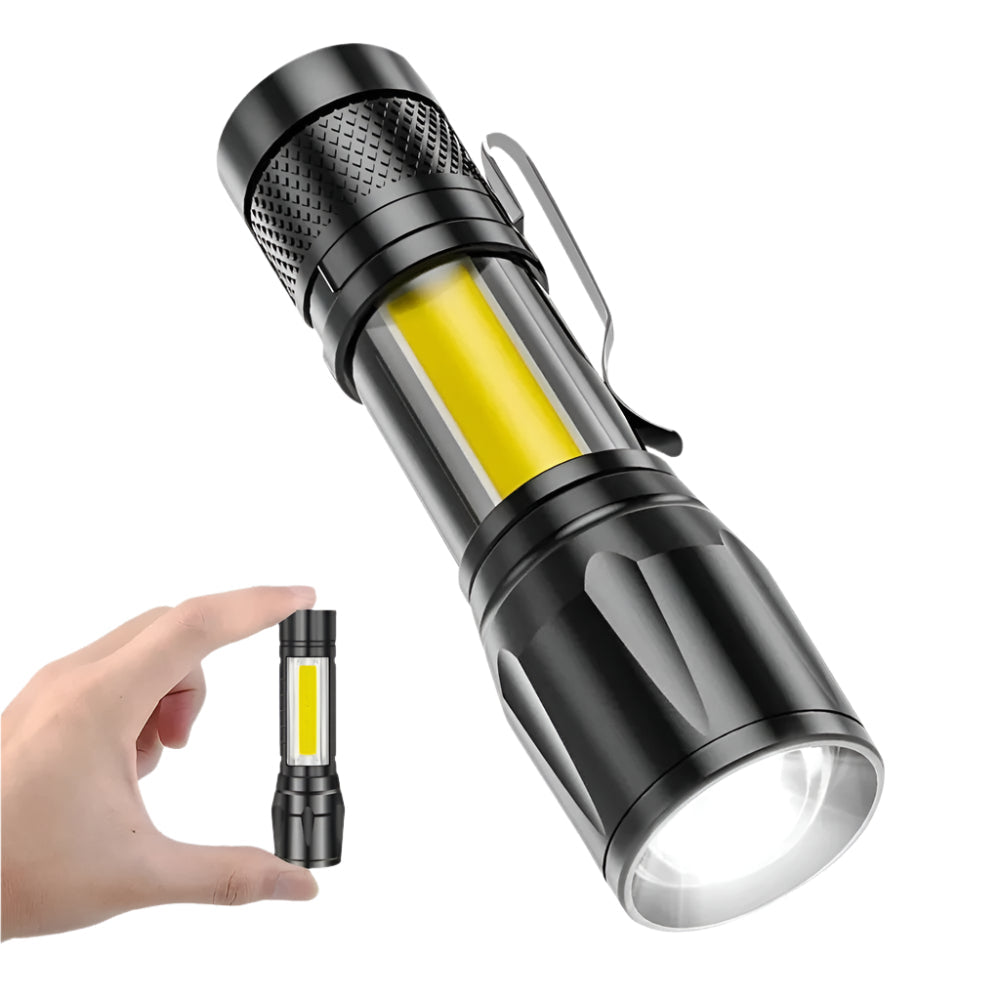 Portable USB Rechargeable Zoomable LED Flashlight – Mini Torch