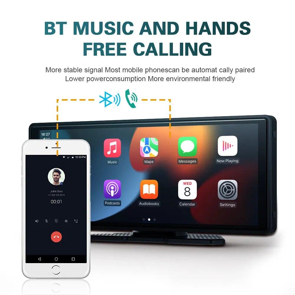 10.26" Car Stereo with Wireless CarPlay & WiFi