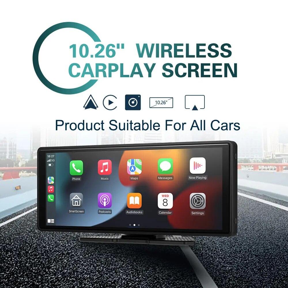 10.26" Car Stereo with Wireless CarPlay & WiFi