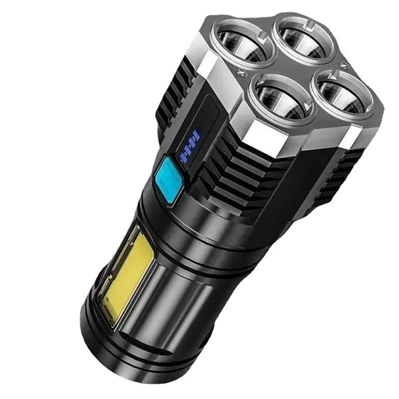 Rechargeable High-Power LED Camping Torch with COB Light

