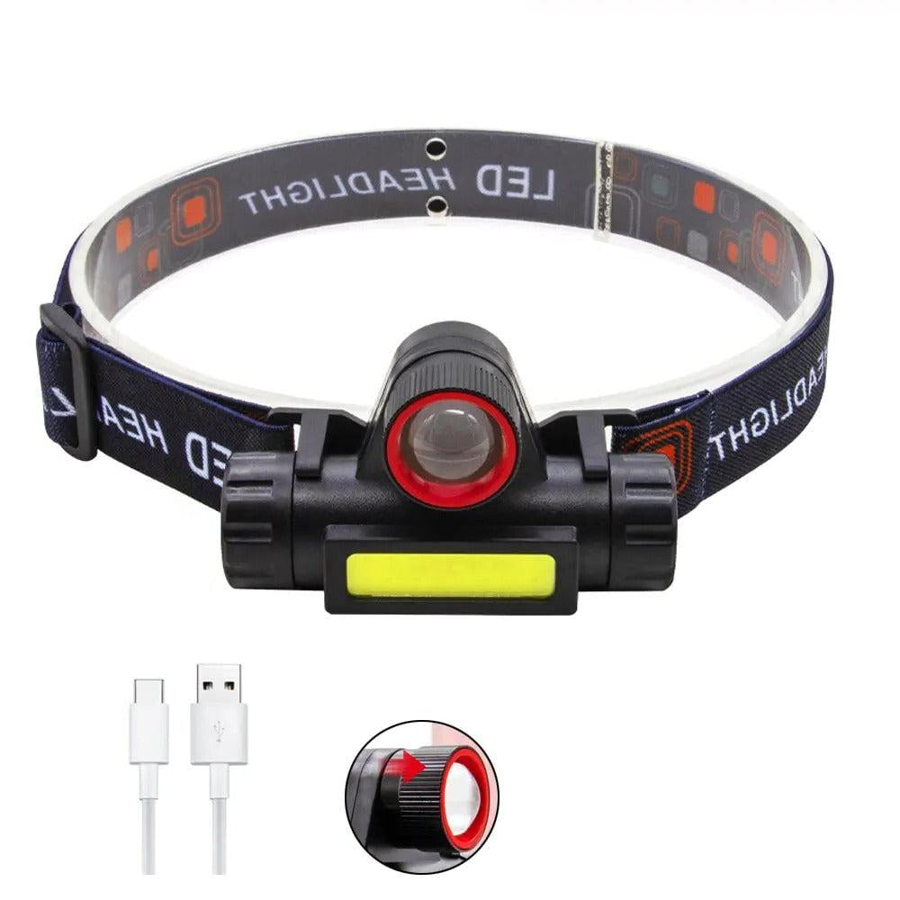 Rechargeable LED Fishing Headlamp – Camping & Work Light

