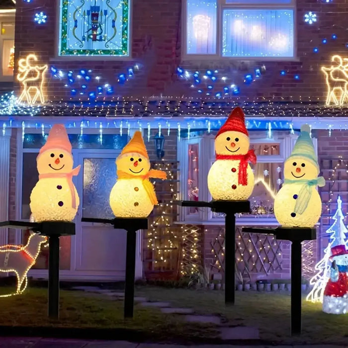 Solar Snowman Stakes