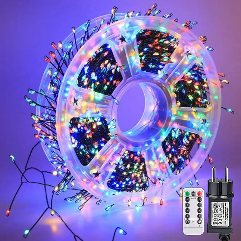 Long Christmas Cluster Lights - Color / 50M-1500LEDS