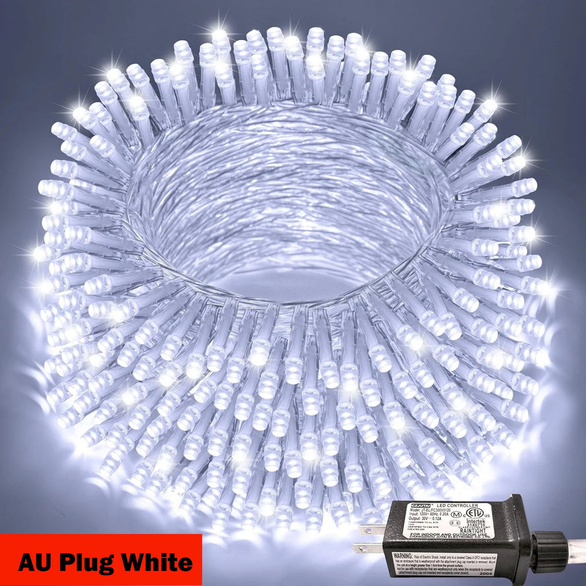 Outdoor LED String Lights - AU Plug White / 10M 100LED