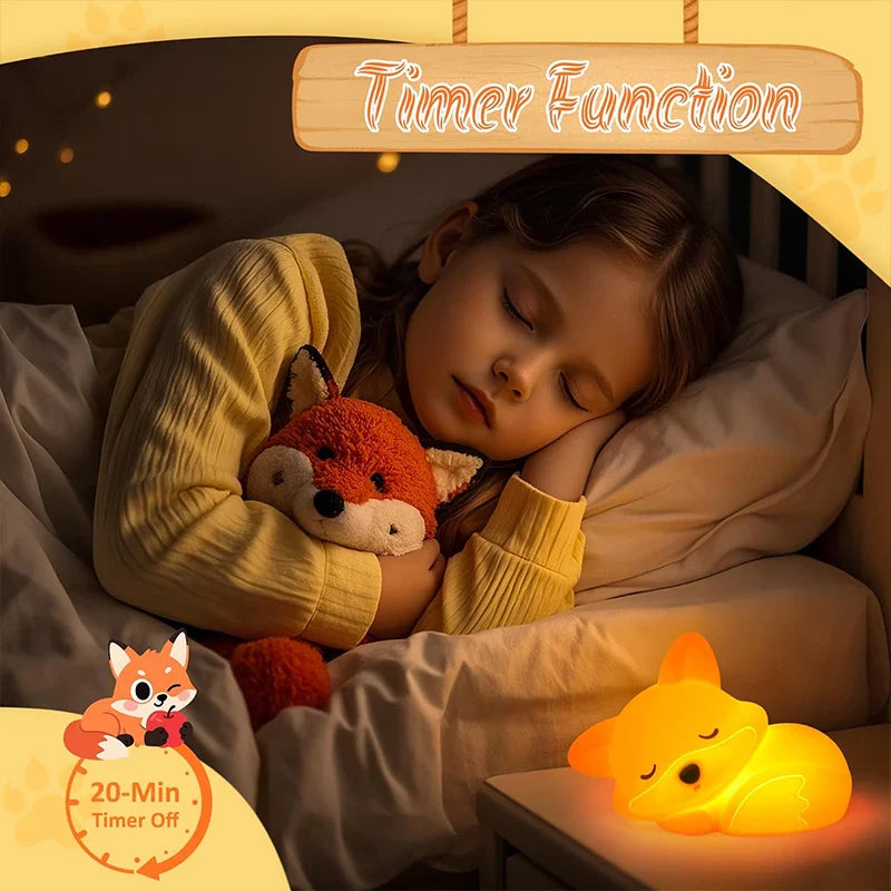 GlowFox Silicone Night Light