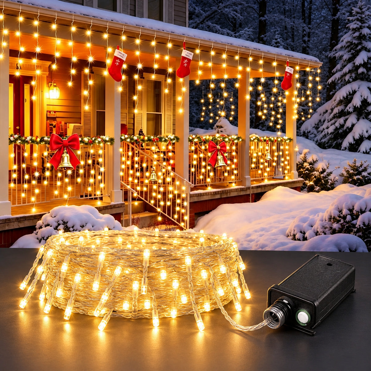 LED Icicle Curtain Lights