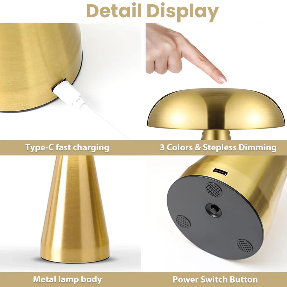 GlowMush Retro Mushroom Table Lamp