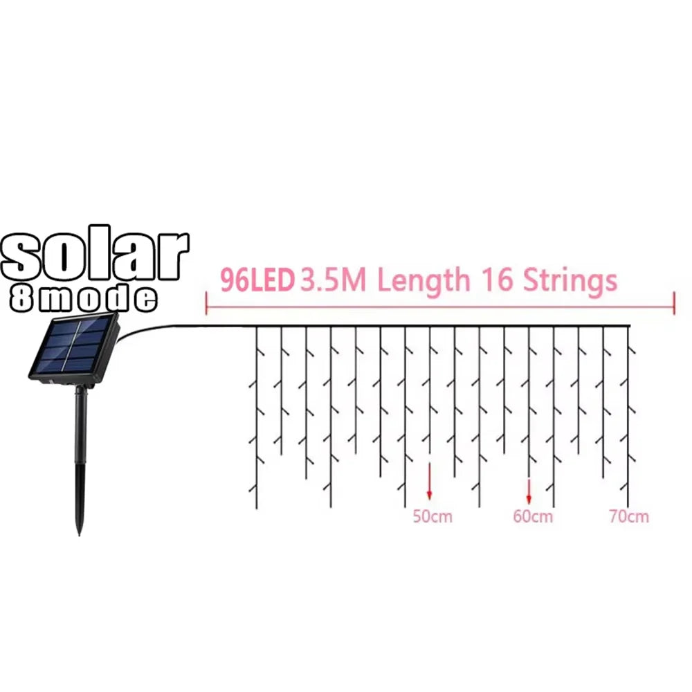 Solar Eaves Icicle Lights