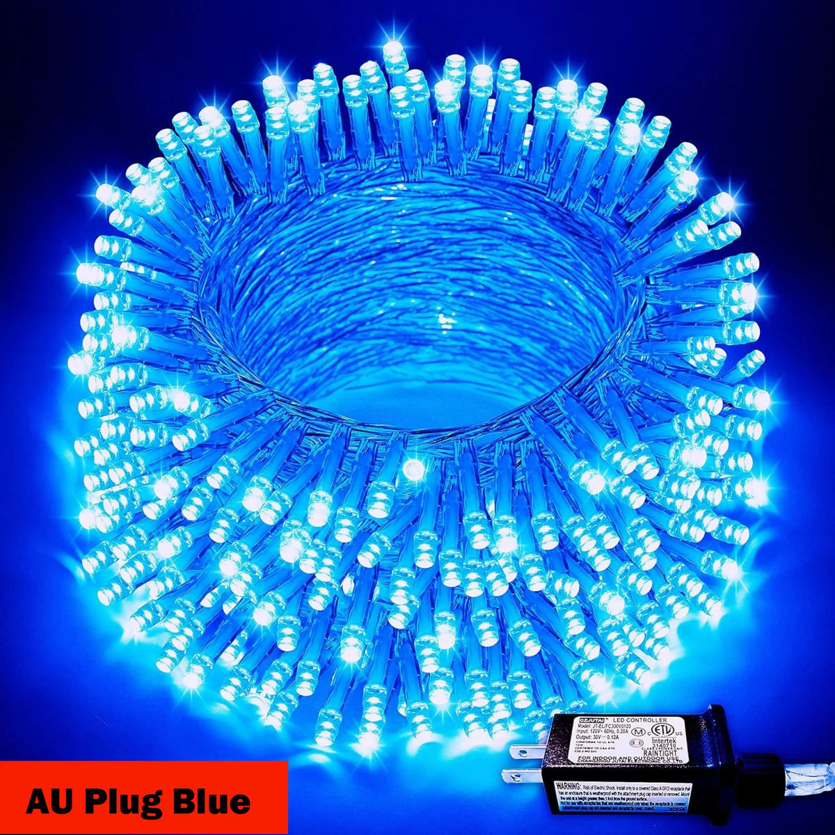 Outdoor LED String Lights - AU Plug Blue / 10M 100LED