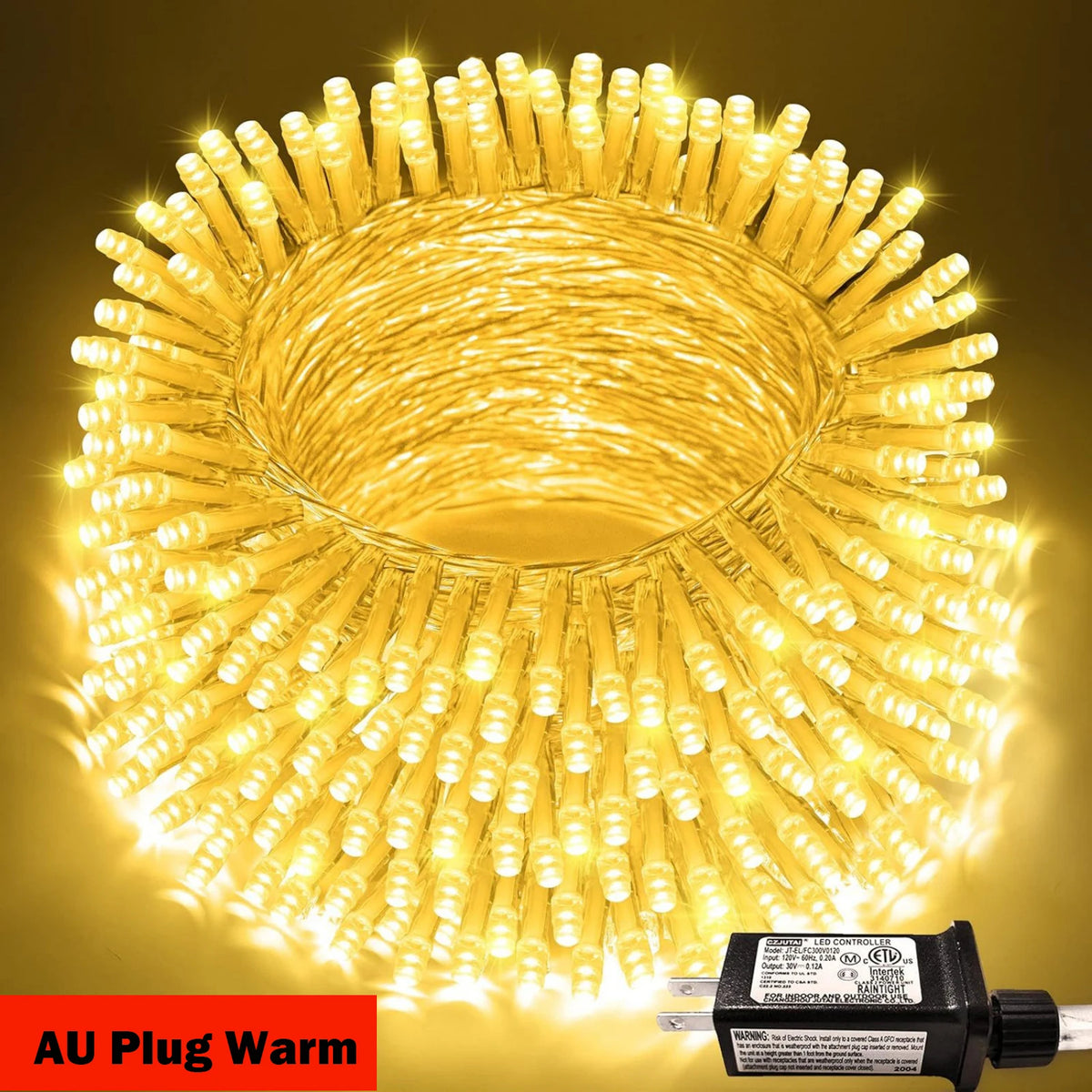 Outdoor LED String Lights - AU Plug Warm / 100M 800LED