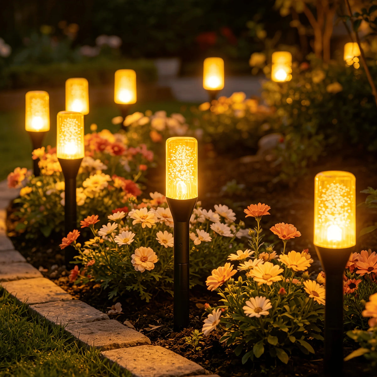 Solar Bubble Garden Lights - Warm White / 3.8M10LED
