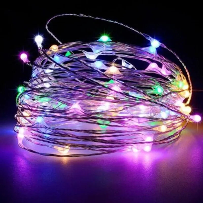 Fine Wire Garland Lights - colorful / 3M 30LED