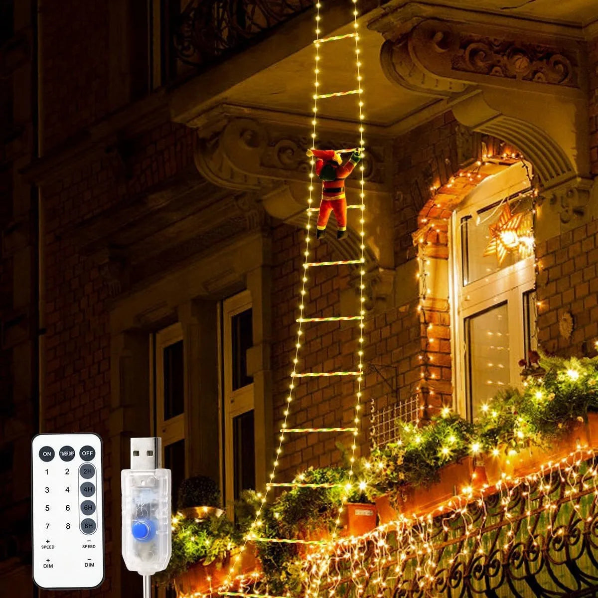 Climbing Santa Lights