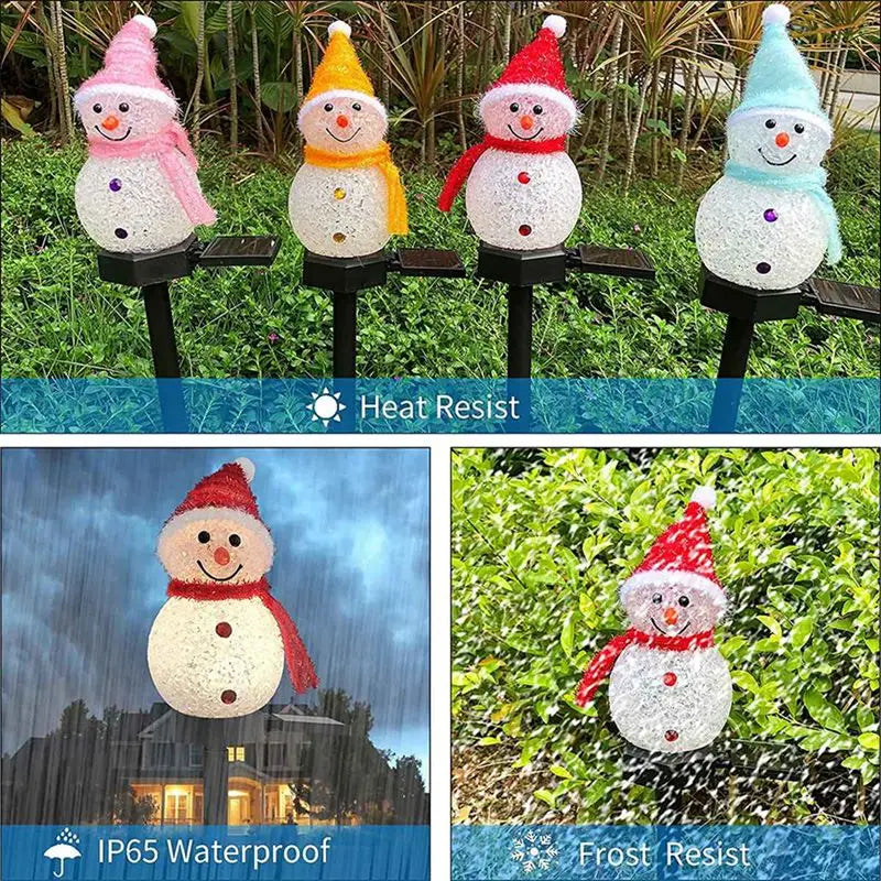 Solar Snowman Stakes