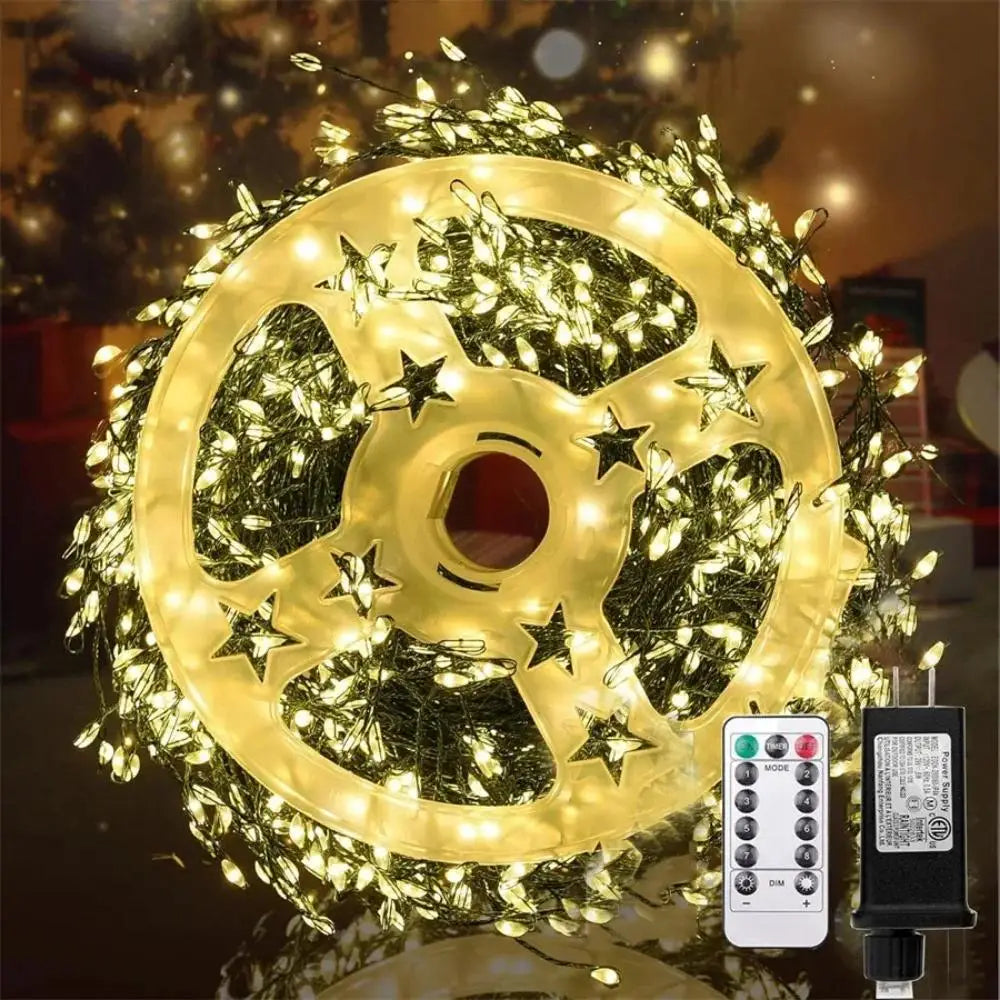 Remote LED Cluster Lights - Warm / 30M-900LEDs