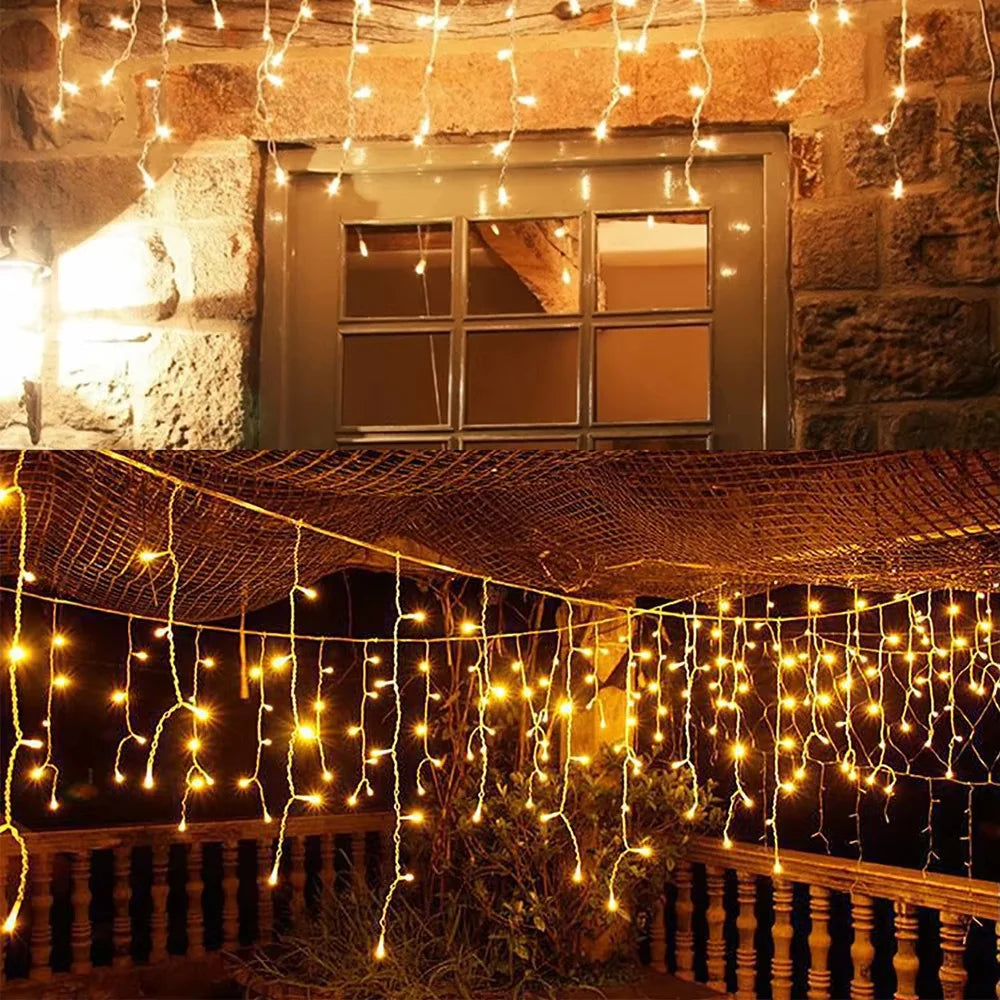 Solar Eaves Icicle Lights