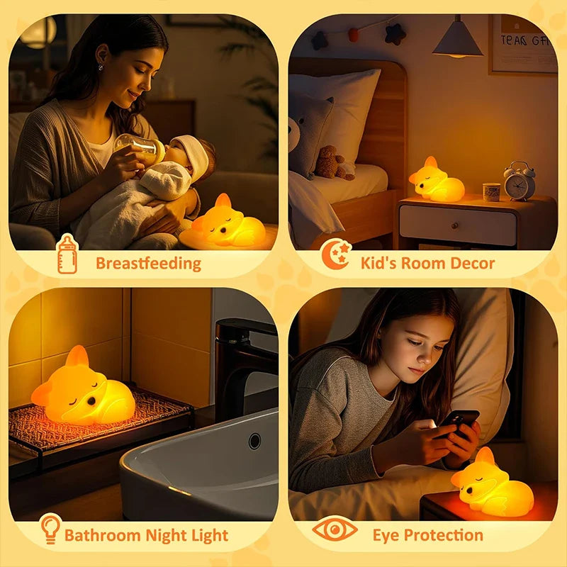 GlowFox Silicone Night Light
