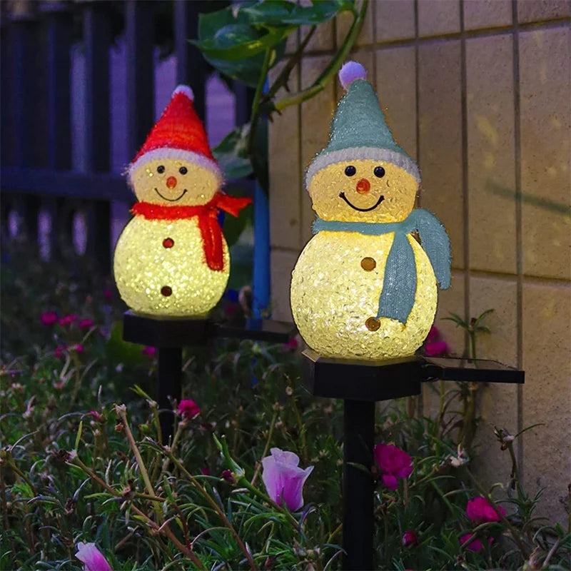 Solar Snowman Stakes