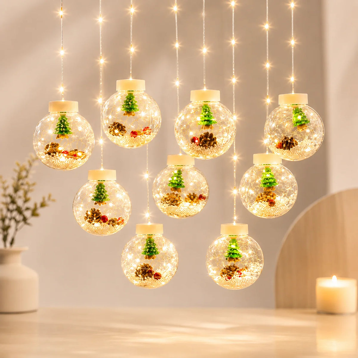 Bauble Curtain Lights