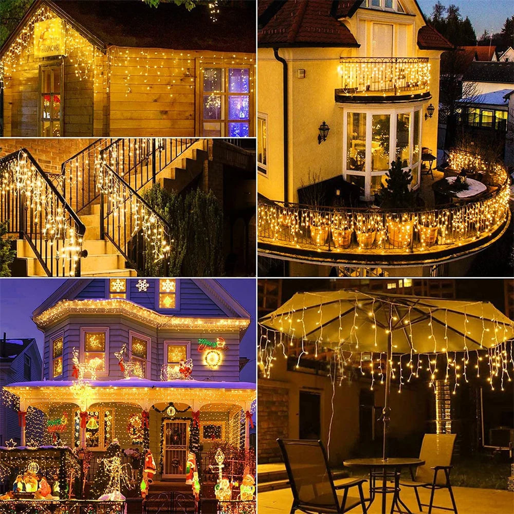 LED Icicle Curtain Lights