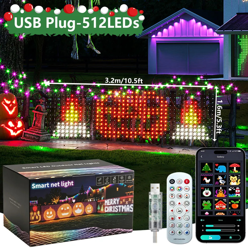 Smart Christmas Net Lights - USB-1.6x3.2m