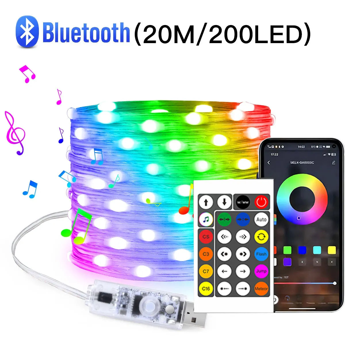 RGBIC Music Fairy Lights - 20M 200LEDs