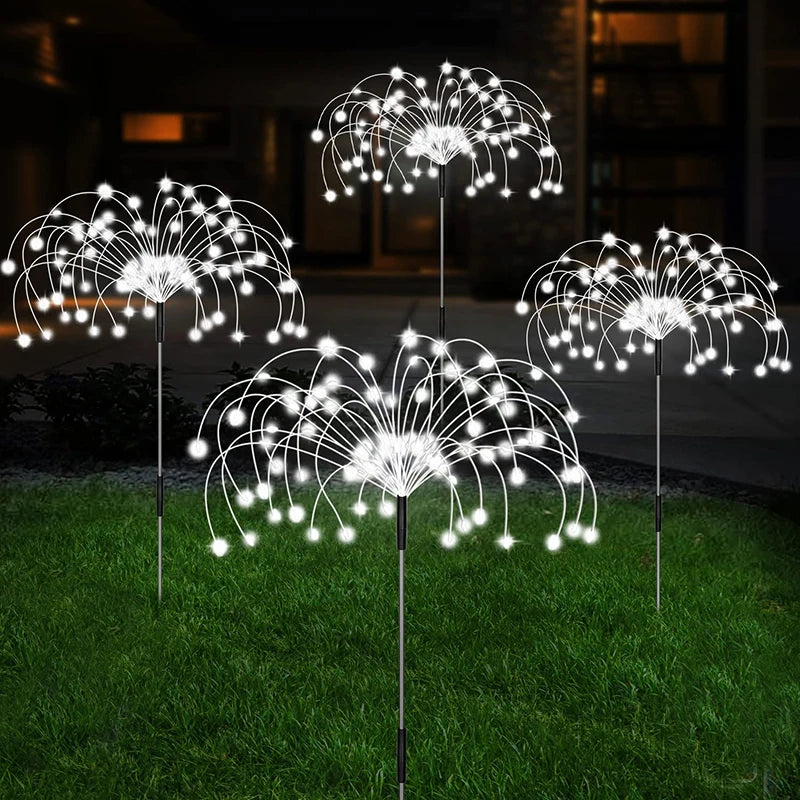 Solar Starburst Garden Lights - White / 8Pcs