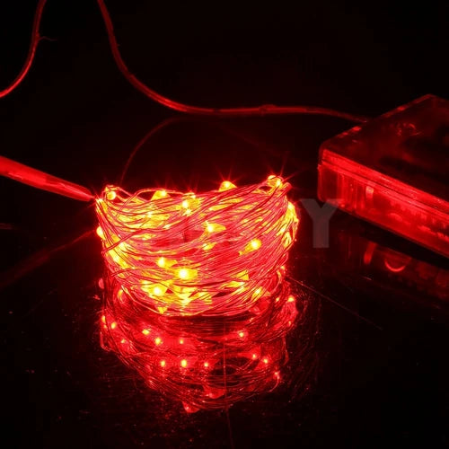 Battery Copper String Lights - Red / 30M 300LEDS