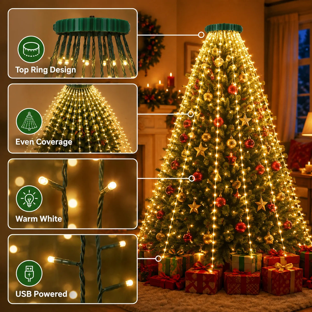 Ring Top Christmas Tree Lights