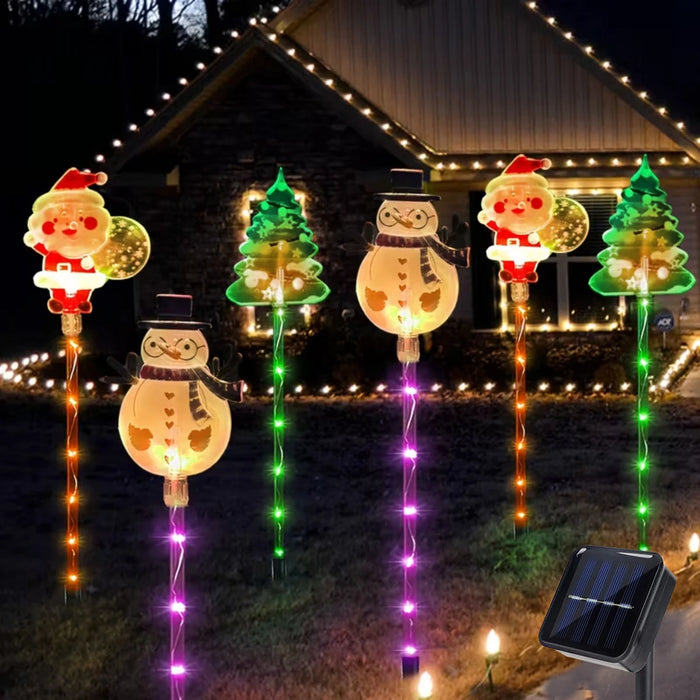 Solar Santa Garden Set