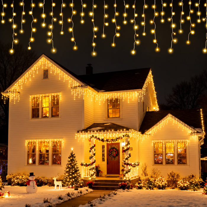 Icicle Christmas String Lights