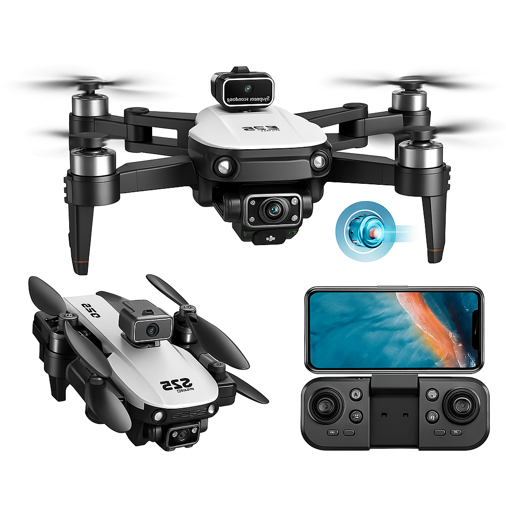 SkyMaster 4K/8K Dual Camera Drone – Foldable, Obstacle Avoidance & 25-Min Flight

