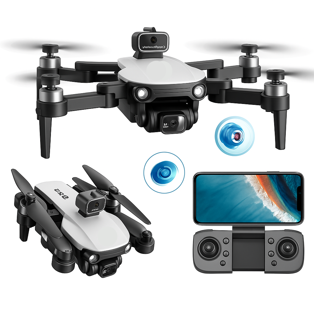 SkyMaster 4K/8K Dual Camera Foldable Drone – Pro Aerial Photography with Obstacle Avoidance

