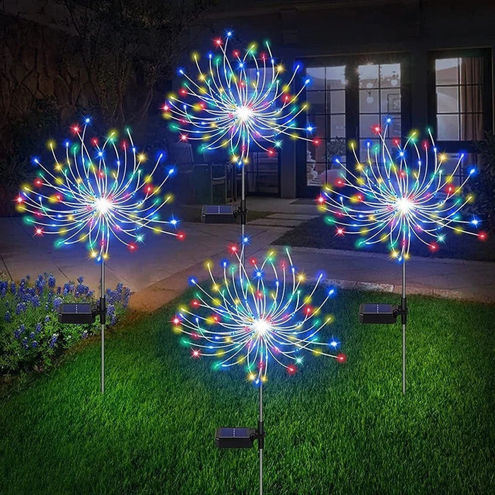 Solar LED Firework Fairy Lights Outdoor Decorative Pack